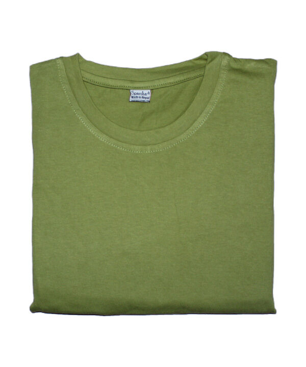Sparsha Plain Soft Green T-Shirt For Women