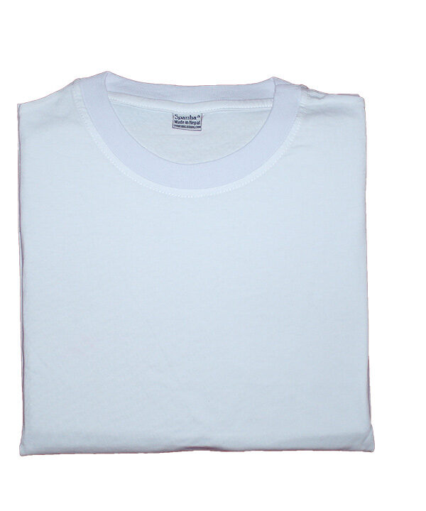 Sparsha Plain White T-Shirt (Unisex)
