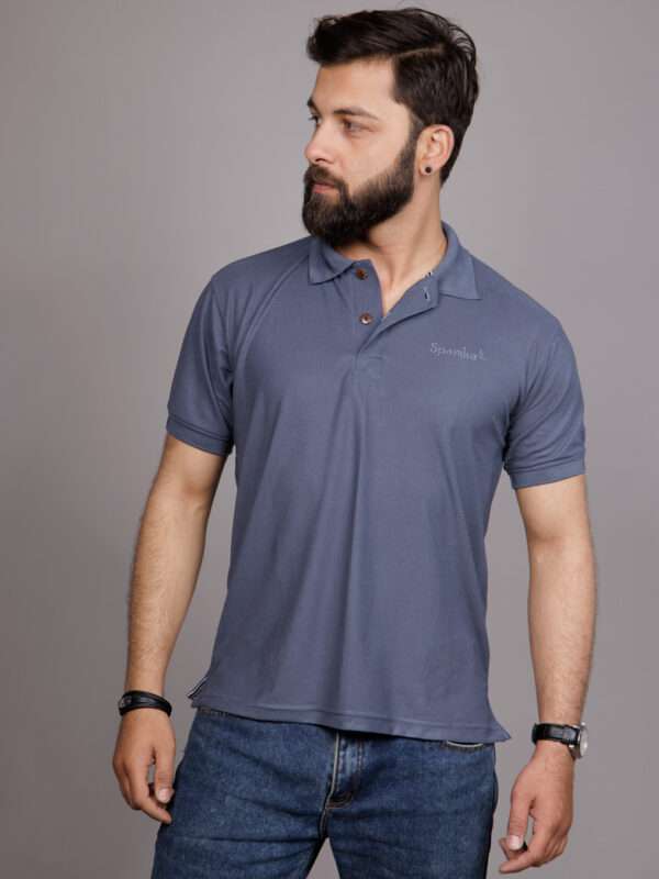 Polo T-Shirt – Blueish Grey