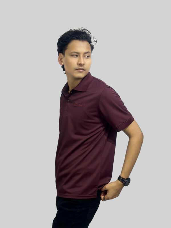 Polo T-Shirt – Dark Maroon