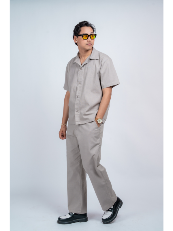 Summer Cotton Linen Blend Set – Grey