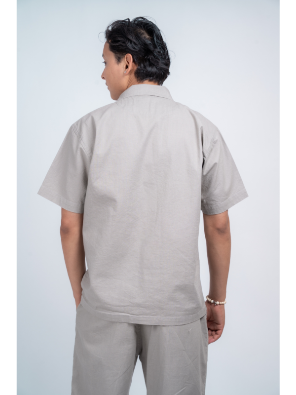 Summer Cotton Linen Blend Shirt – Grey
