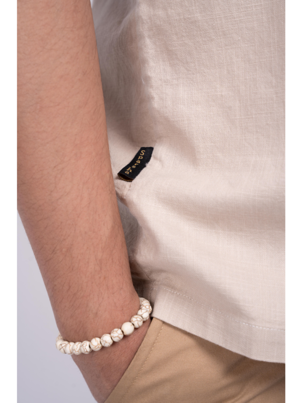 Summer Cotton Linen Blend Shirt – Beige