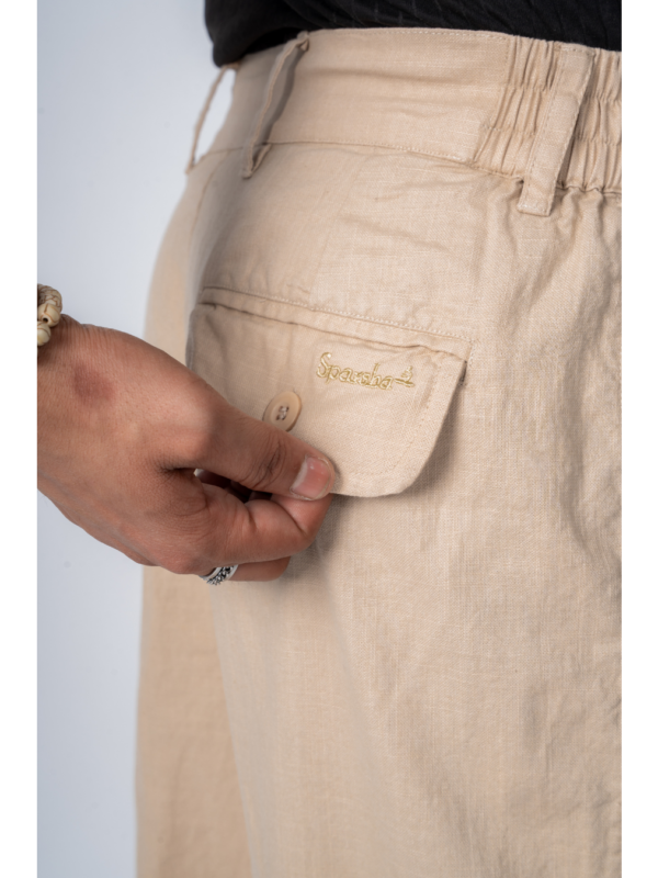 Summer Cotton Linen Blend Pant – Beige