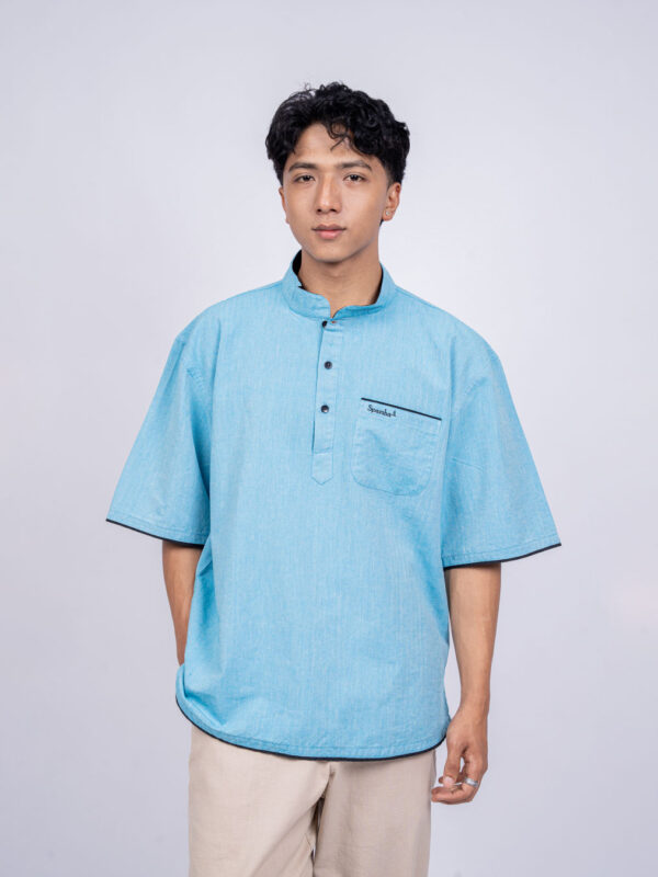 Henley Shirt Sky Blue